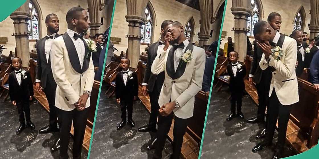 Groom in tears as his groom walks into wedding hall