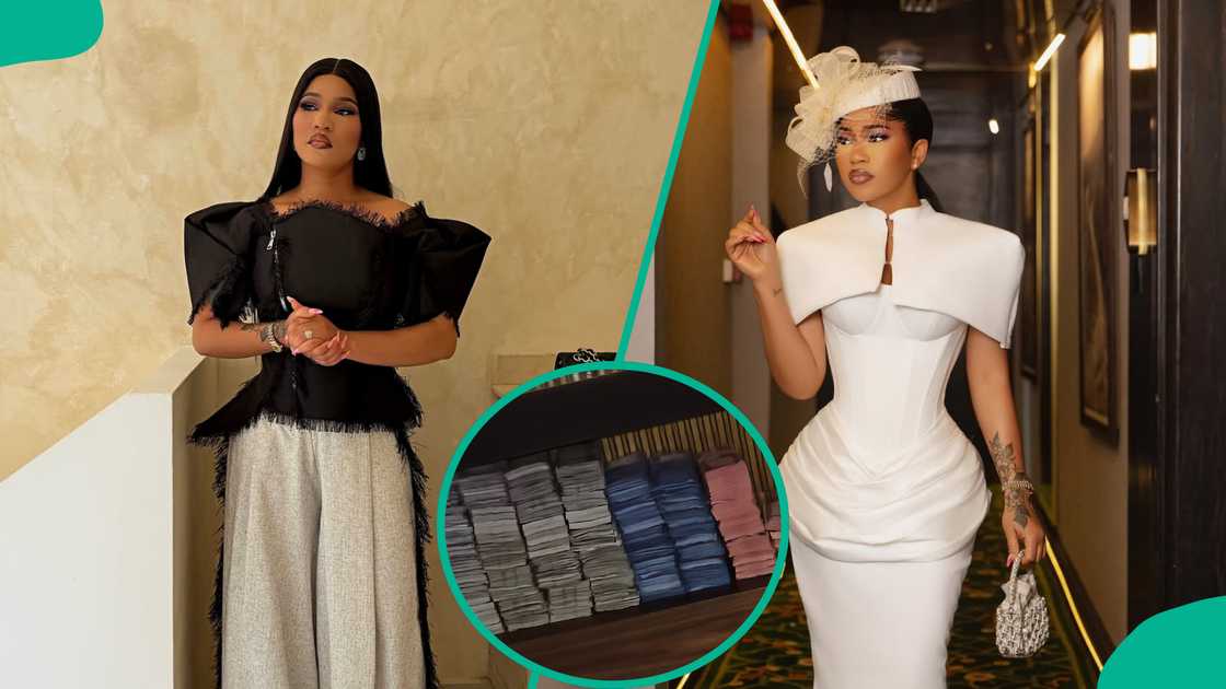 Diiadem shares video of the cash she was sprayed at her 35th birthday party, fans reacts