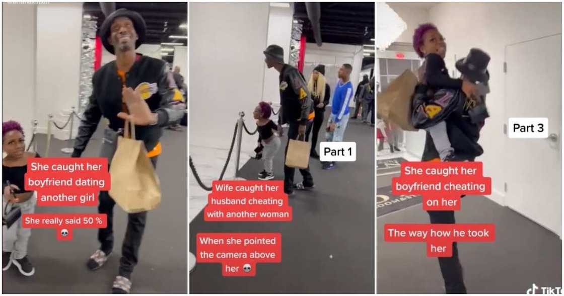 Cheating in marriage, cheating in relationships, cheating partners, very short woman, wife catches husband Cheating in marriage, cheating in relationships, cheating partners, very short woman, wife catches husband
