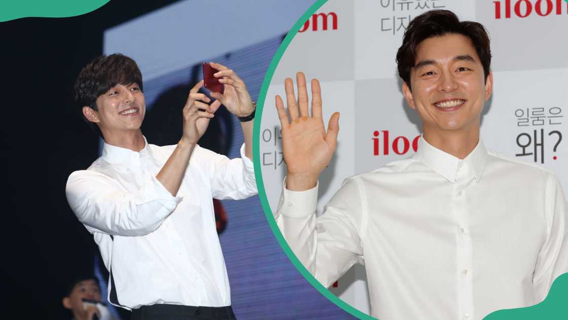 Gong Yoo at an endorsement event for the Zenfone 4 smartphone and at the photocall for 'iloom
