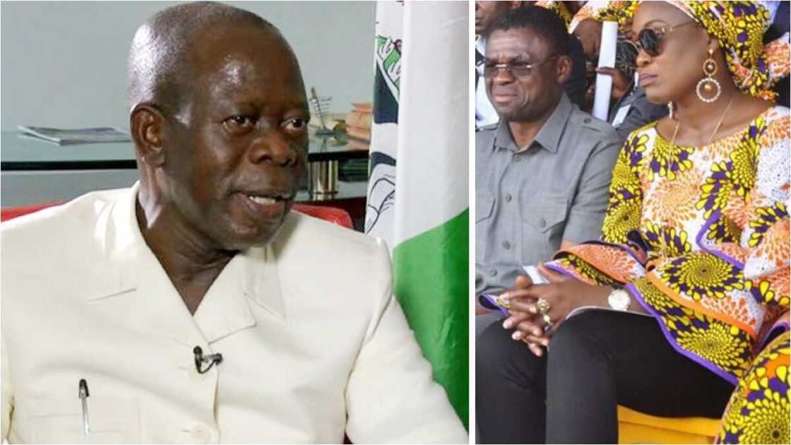 Wata sabuwa: Matar mataimakin gwamna na zargin Adams Oshiomhole da yi mata barazanar kisa