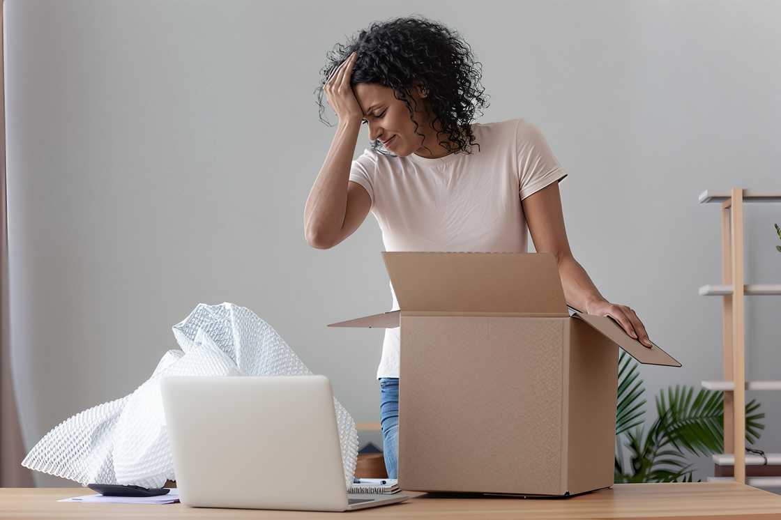 Frustrated black girl