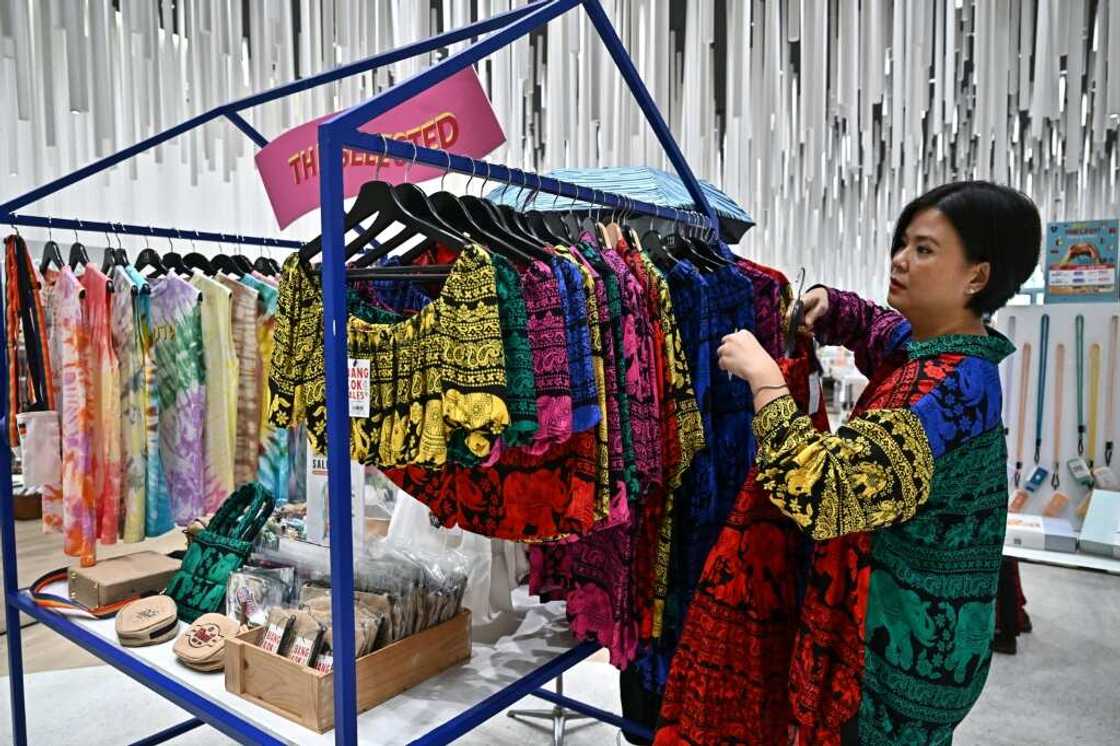 Bangkok Tales clothing brand co-founder and designer Gigi Wo shows her elephant print line Bangkok Tales clothing brand co-founder and designer Gigi Wo shows her elephant print line