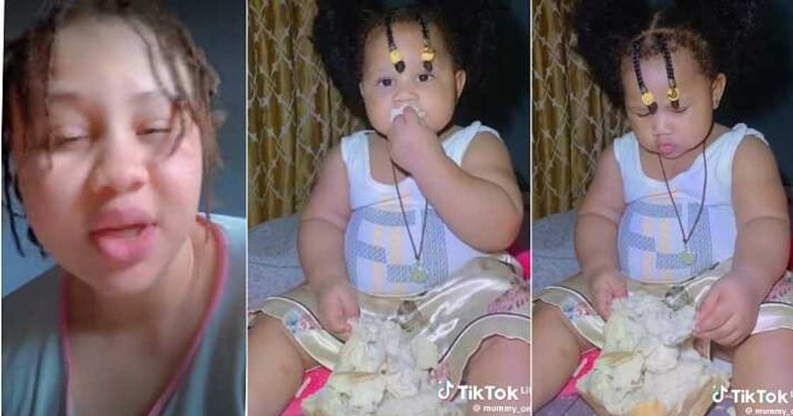 Woman sees daughter at 3.am eating bread