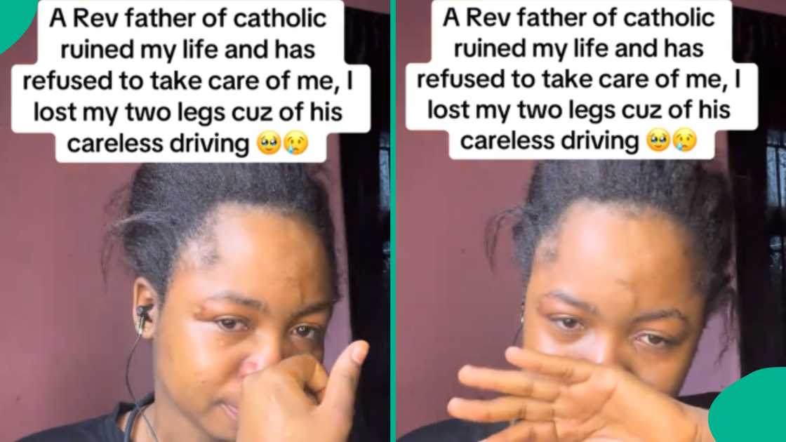 Lady who lost her 2 legs narrates how Catholic priest refused to take responsibility after ruining her life Lady who lost her 2 legs narrates how Catholic priest refused to take responsibility after ruining her life