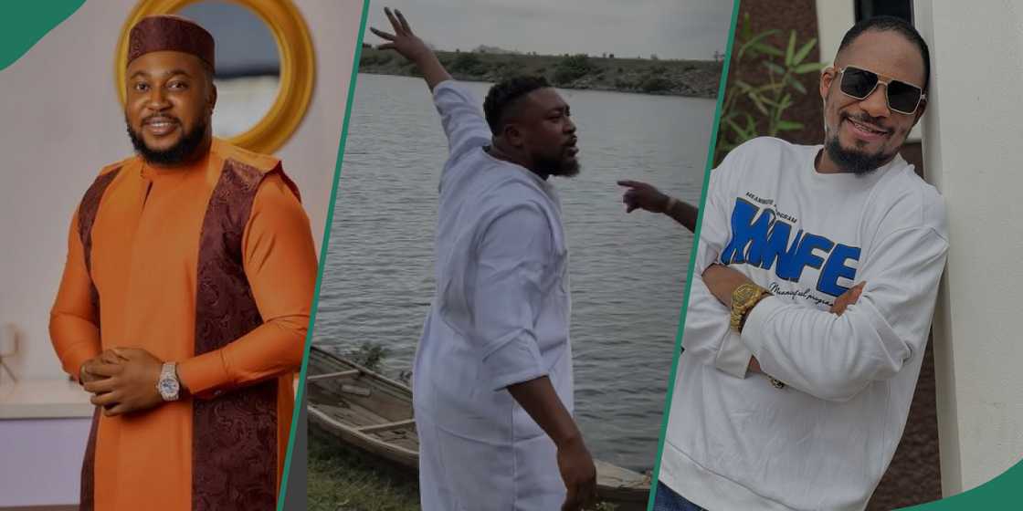 Nosa Rex, Nosa Rex acts river scene, Junior Pope Nosa Rex, Nosa Rex acts river scene, Junior Pope