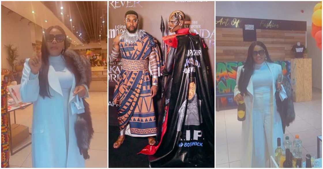 Photos of Toyin Lawani and Hermes' Chadwick Boseman's cape Photos of Toyin Lawani and Hermes' Chadwick Boseman's cape