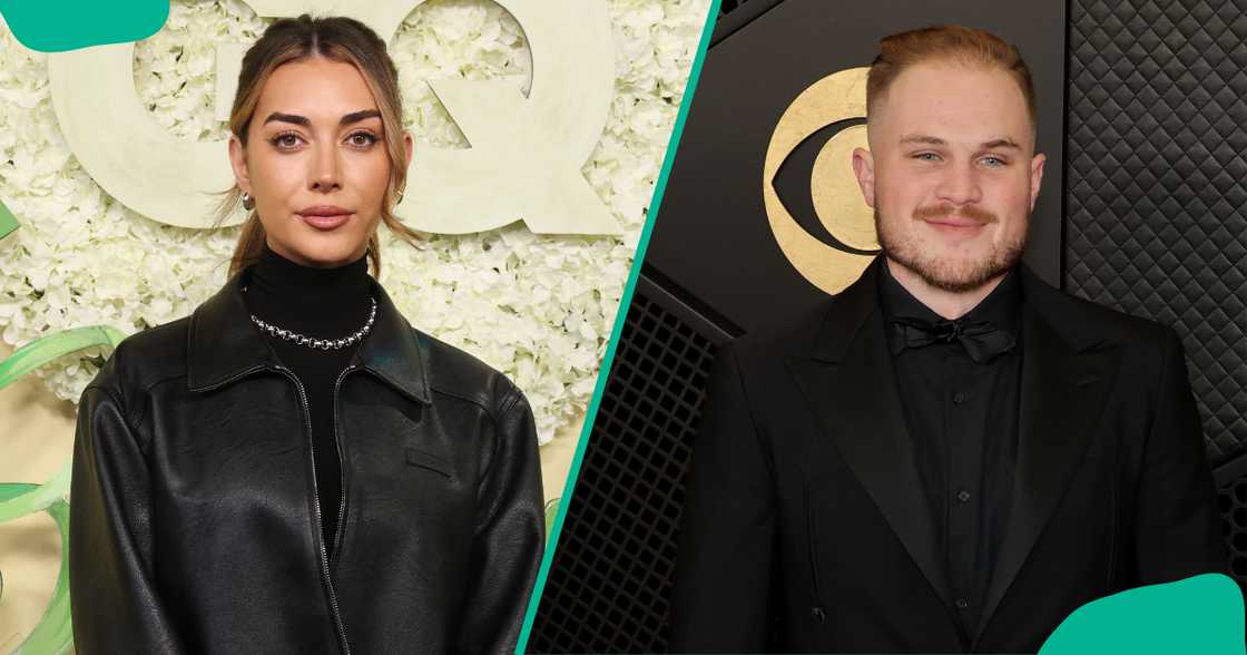 Brianna Chickenfry (L) poses on the red carpet of the 2025 GQ Bowl 2025. Zach Bryan (R) was poses for a photo during the 66th Grammy Awards at the Crypto.com Arena. Brianna Chickenfry (L) poses on the red carpet of the 2025 GQ Bowl 2025. Zach Bryan (R) was poses for a photo during the 66th Grammy Awards at the Crypto.com Arena.