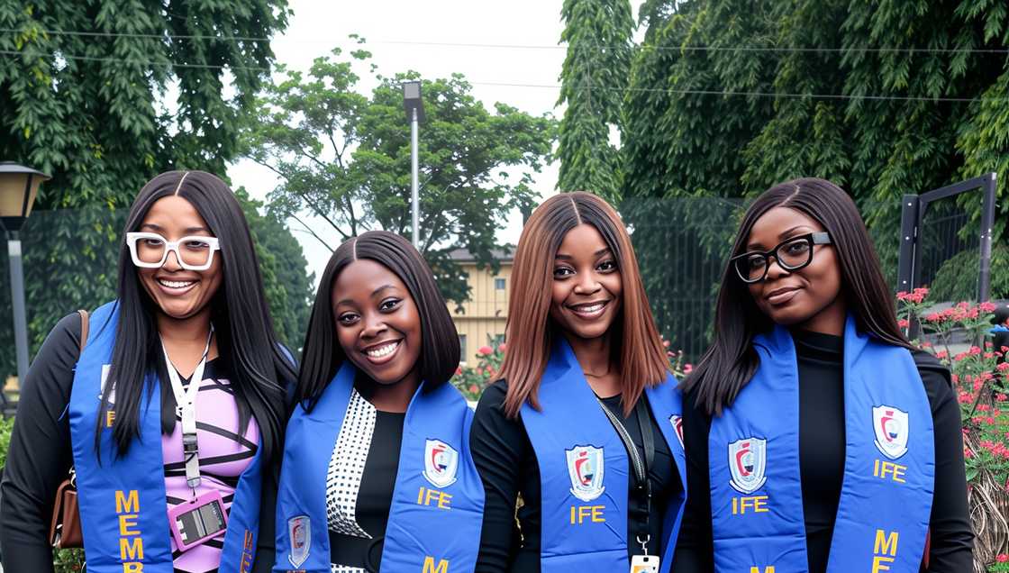 Babcock University students pose during the Babcock University Institute of Fraud Examiners Induction Ceremony