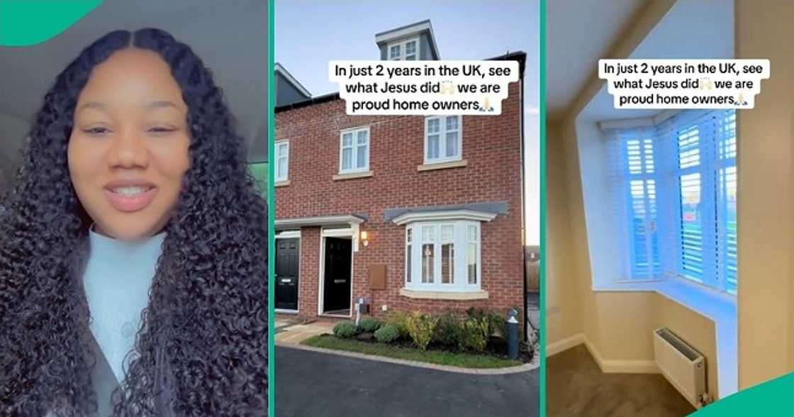 Nigerian woman shows off family's house in UK