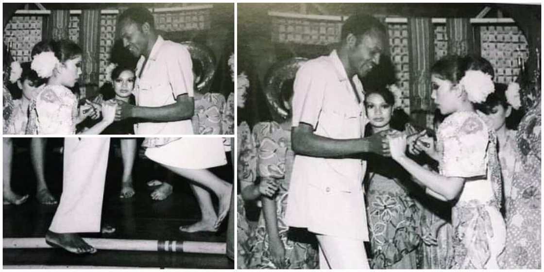 Old Photo of President Buhari as a Young Man Dancing with White Lady Bare-Footed Stirs Reactions Old Photo of President Buhari as a Young Man Dancing with White Lady Bare-Footed Stirs Reactions