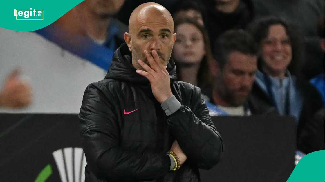 Enzo Maresca, Chelsea, Legia Warsaw, Stamford Bridge, London, England, UEFA Europa Conference League. Enzo Maresca, Chelsea, Legia Warsaw, Stamford Bridge, London, England, UEFA Europa Conference League.