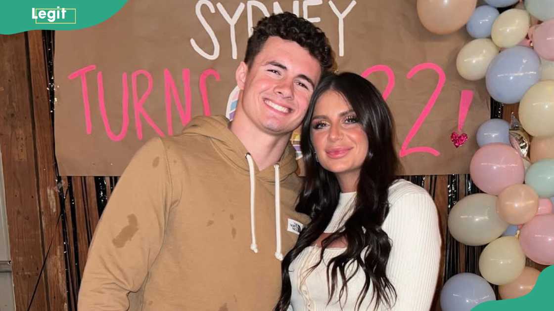 Ladd McConkey and his wife celebrate a birthday