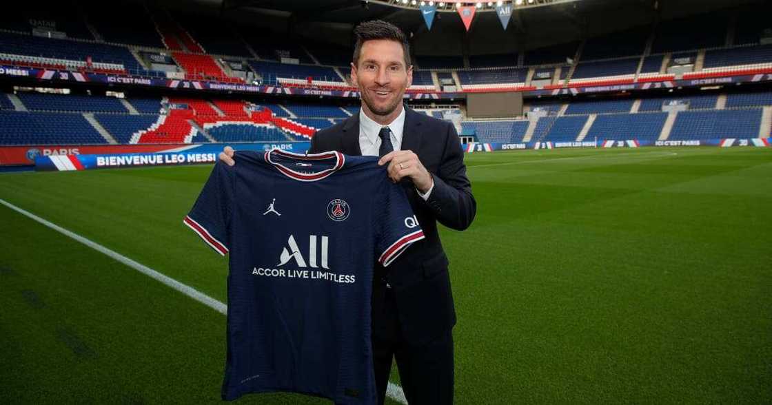 Lionel Messi in PSG colours