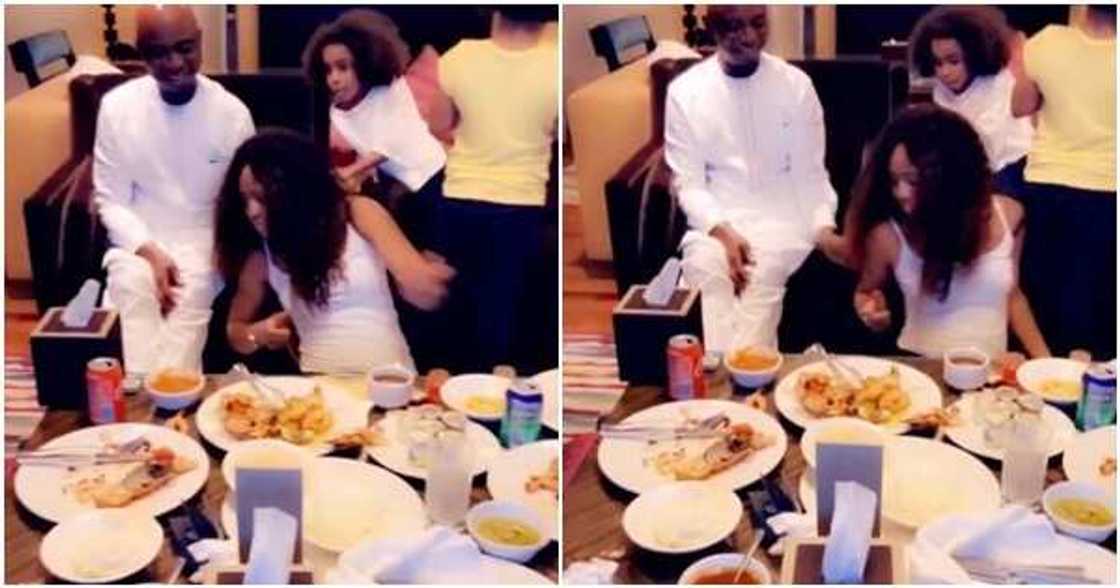 Regina Daniels: Ned Nwoko tickles his wife as she enjoys breakfast with the kids Regina Daniels: Ned Nwoko tickles his wife as she enjoys breakfast with the kids