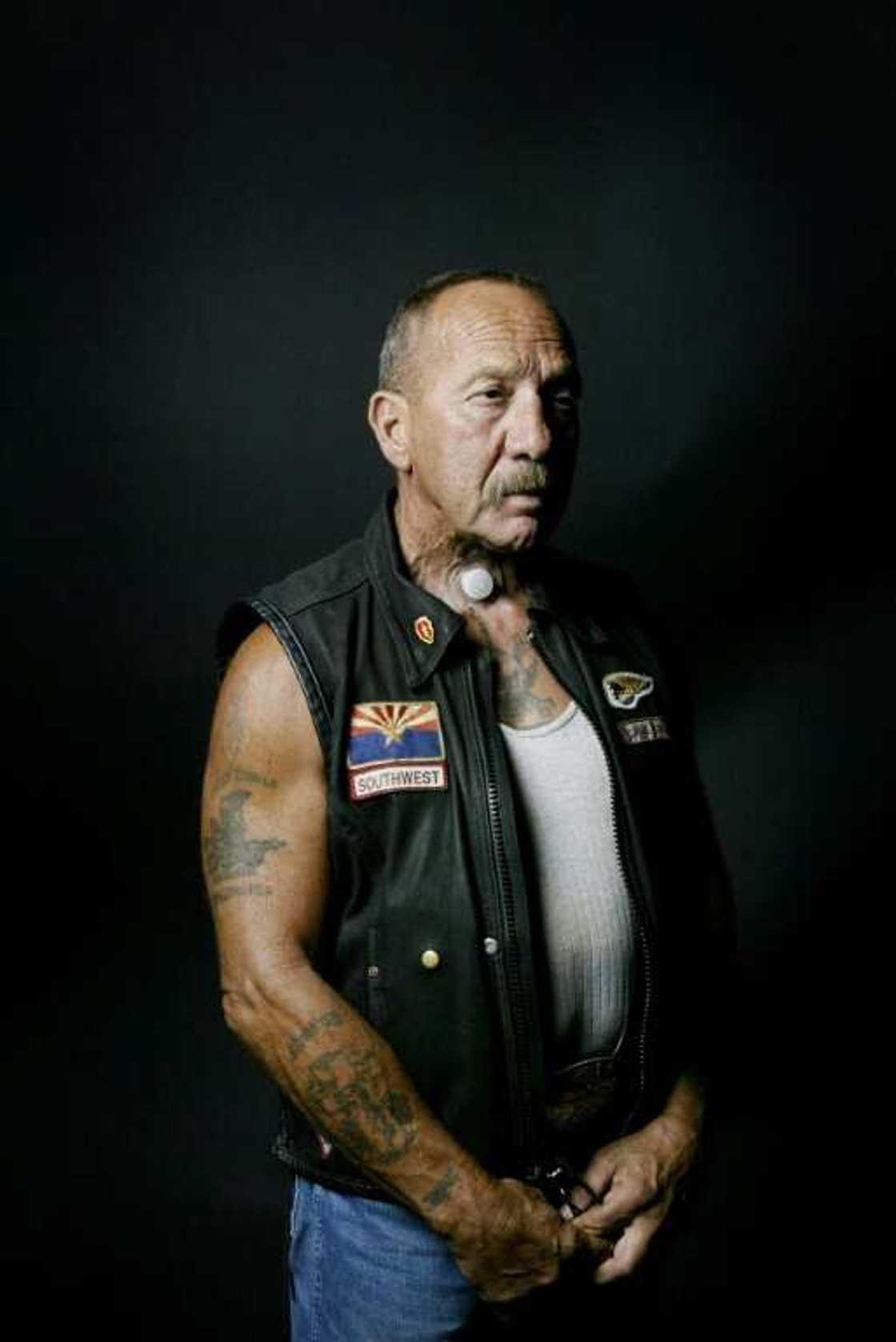 A 2003 portrait of Sonny Barger -- he spent a decade in jail for gun and weapons charges, and a conviction for conspiracy to kill rival gang members A 2003 portrait of Sonny Barger -- he spent a decade in jail for gun and weapons charges, and a conviction for conspiracy to kill rival gang members