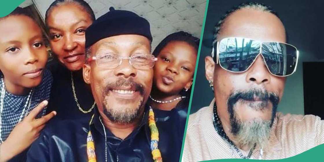 Veteran actor Hanks Anuku and his family Veteran actor Hanks Anuku and his family