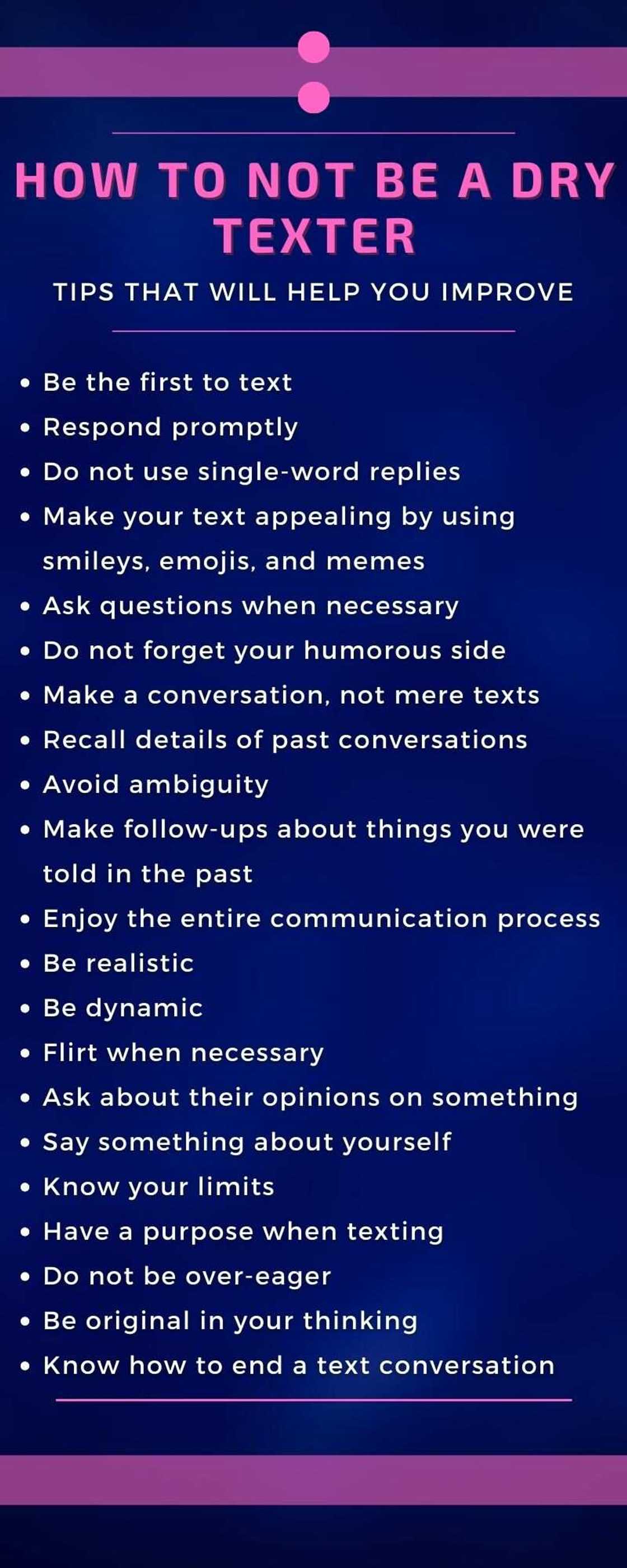 How to not be a dry texter How to not be a dry texter