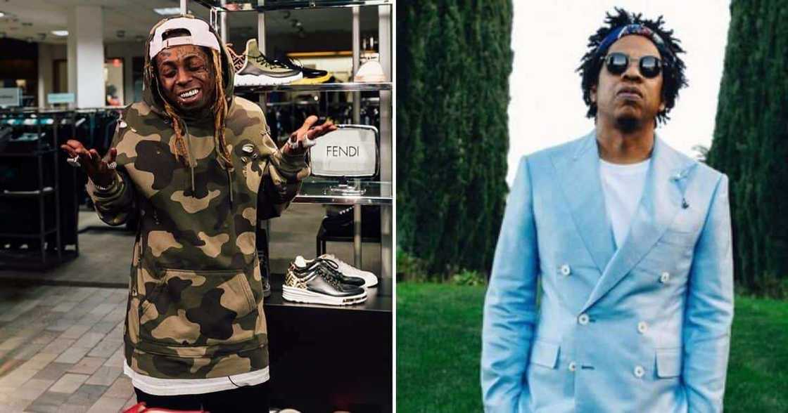 Lil Wayne gave Jay-Z his flowers Lil Wayne gave Jay-Z his flowers