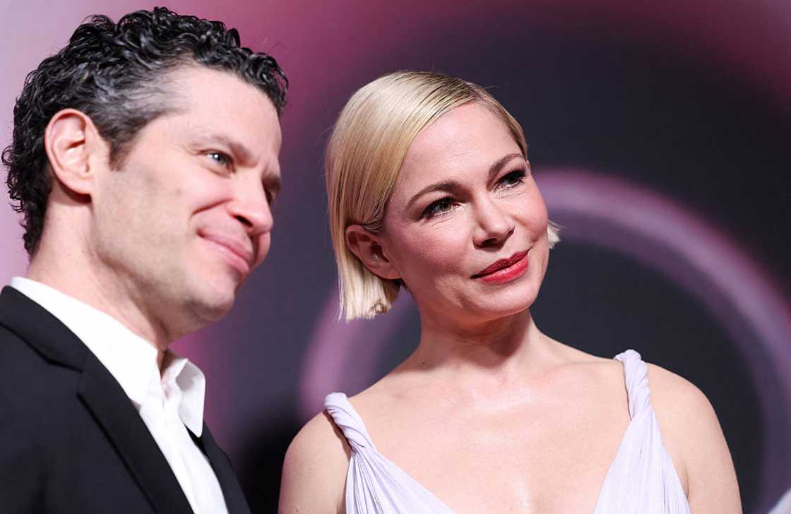 Michelle Williams and her husband, musician Phil Elverum, at the SVA Theatre