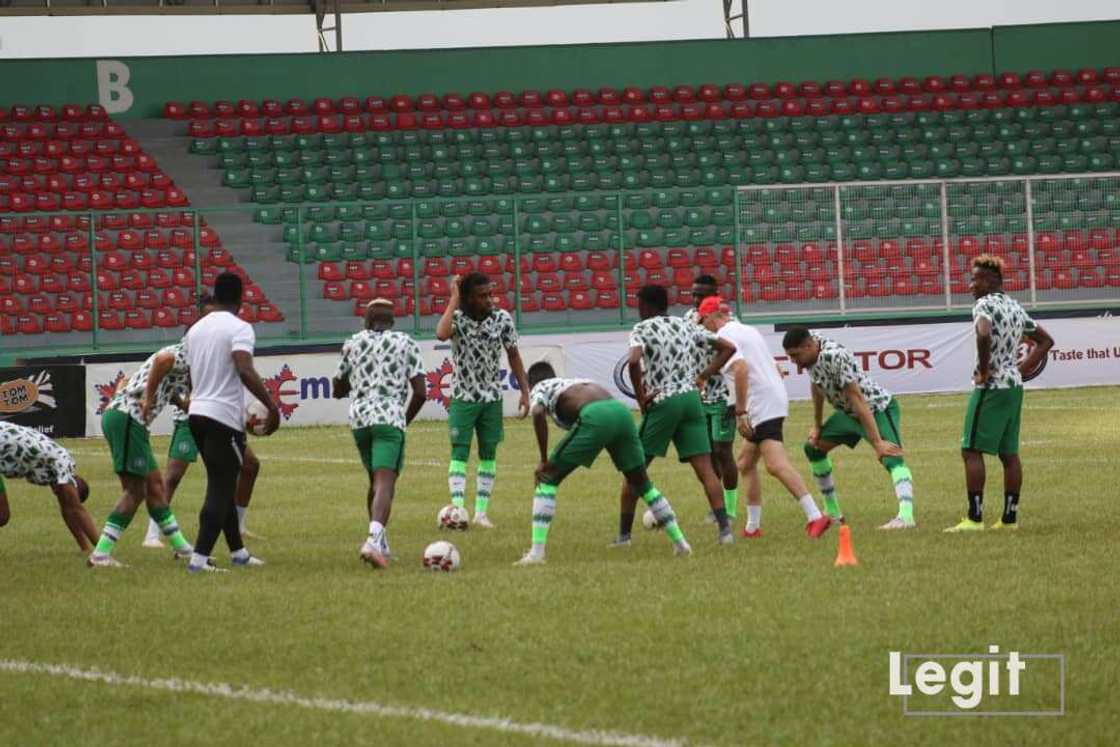 Super Eagles players in training Super Eagles players in training