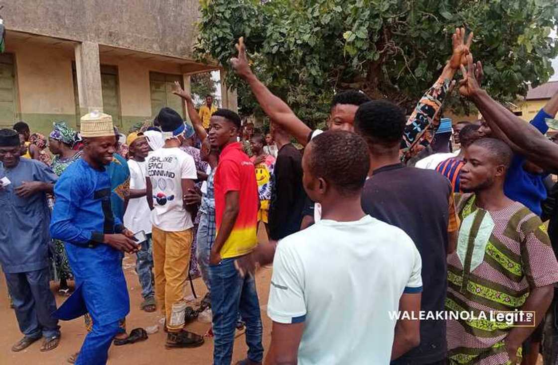 Osun residents celebrating Adeleke's victory