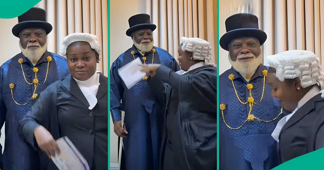 Lawyer dances for father after call to bar. Lawyer dances for father after call to bar.