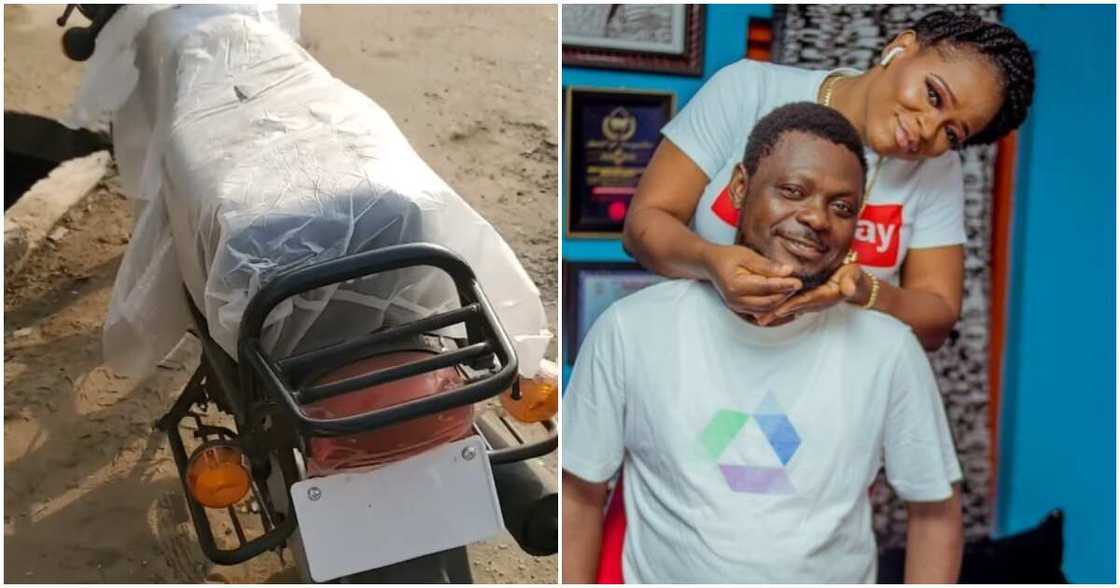 Kunle Afod buys wife Valentine's gift