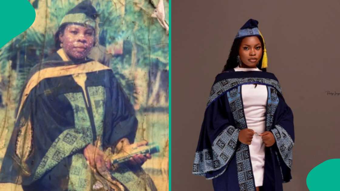 Daughter recreates late mother's iconic Lagos State University photo