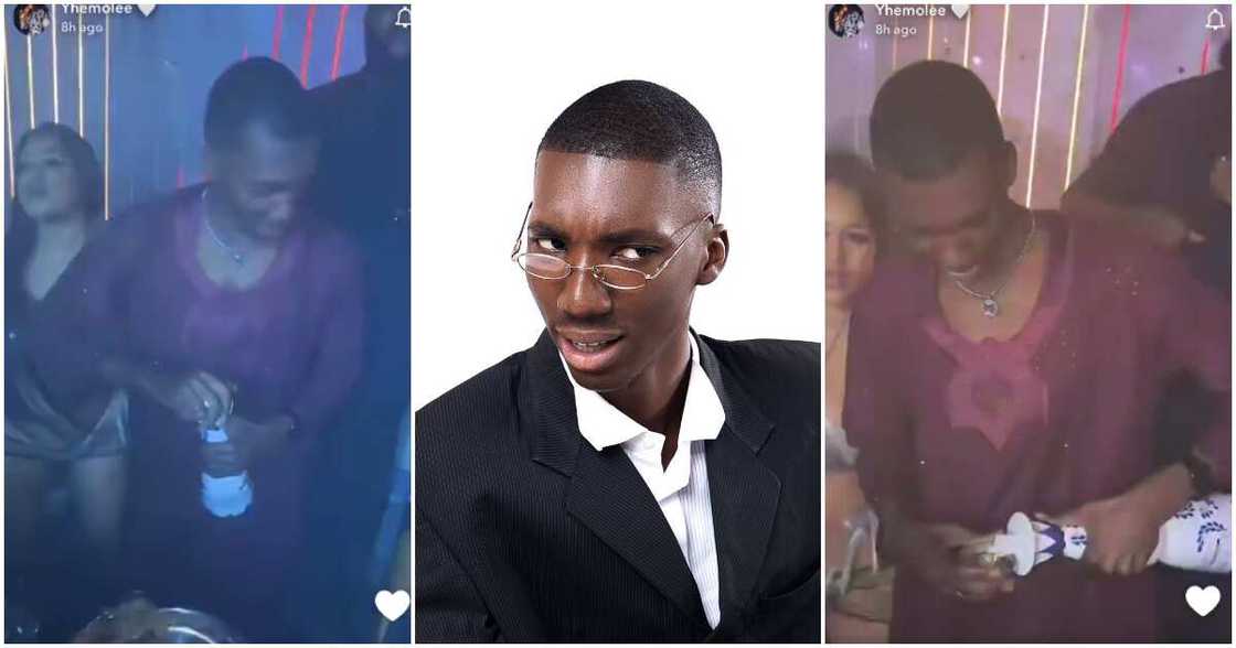 Layi Wasabi in nightclub. Layi Wasabi in nightclub.