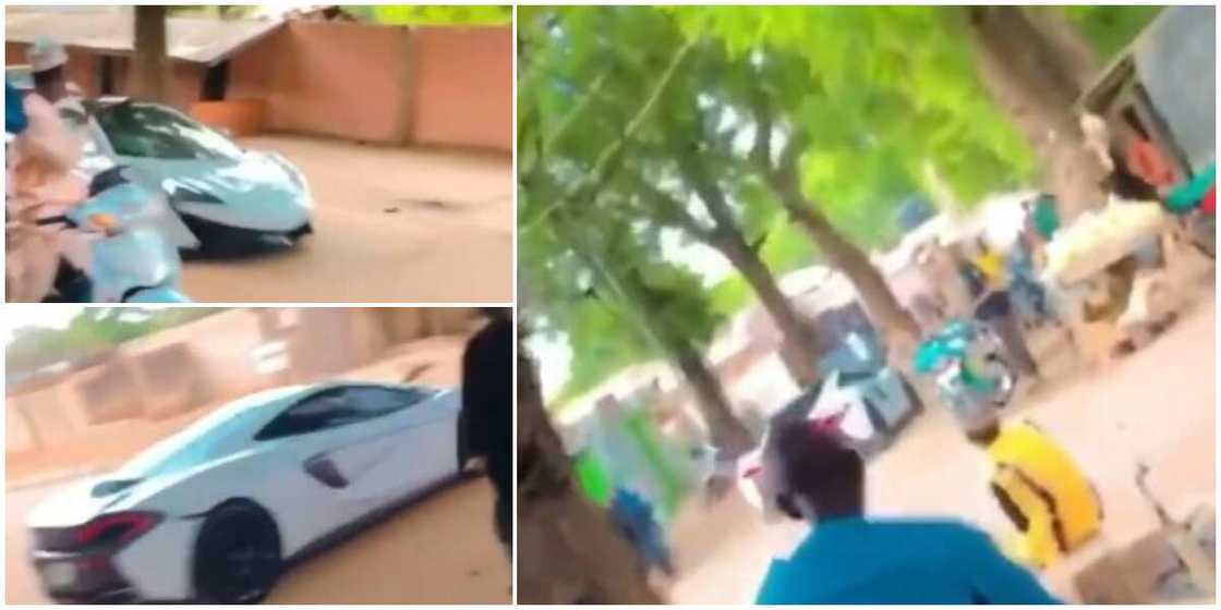 Nigerians React as Exotic Mc Laren Car Worth N148 Million is Spotted in Village in Kebbi, Video Goes Viral Nigerians React as Exotic Mc Laren Car Worth N148 Million is Spotted in Village in Kebbi, Video Goes Viral