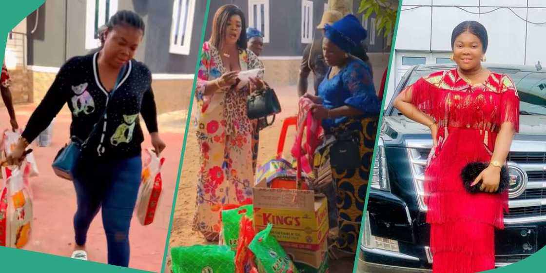 Ruby Ojiakor shares bags of rice and money to her community elders for Christmas Ruby Ojiakor shares bags of rice and money to her community elders for Christmas