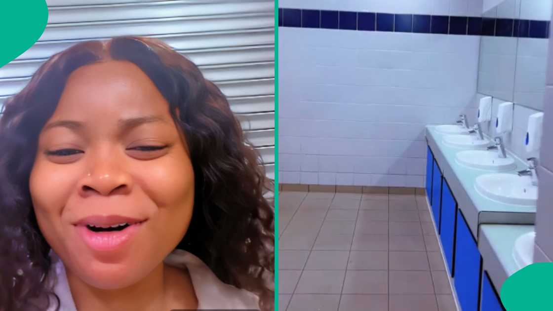 Nigerian lady in UK seeks help after being locked in toilet, video emerges Nigerian lady in UK seeks help after being locked in toilet, video emerges