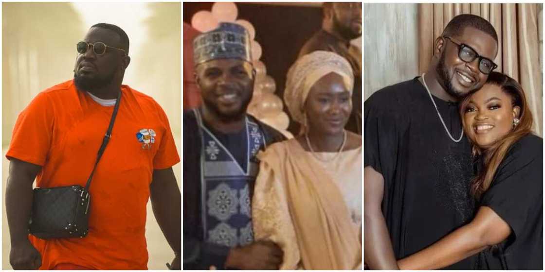 Soso Soberekon, JJC skillz and new wife, JJC Skillz and Funke Akindele Soso Soberekon, JJC skillz and new wife, JJC Skillz and Funke Akindele