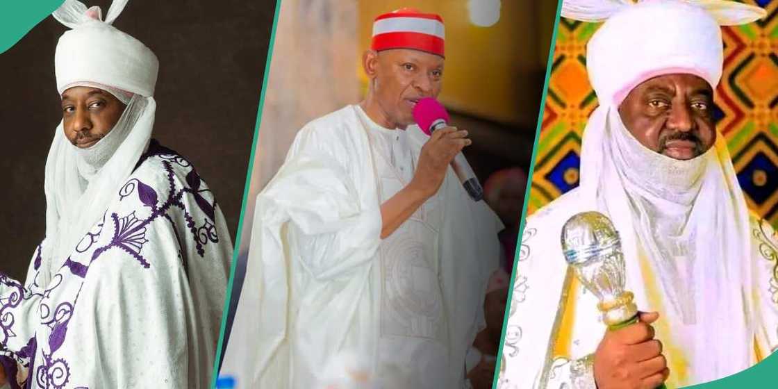 Sanusi, Abba da Aminu Bayero. Sanusi, Abba da Aminu Bayero.