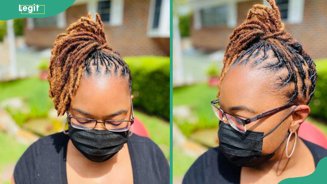 Chocolate swirl loc ponytail Chocolate swirl loc ponytail