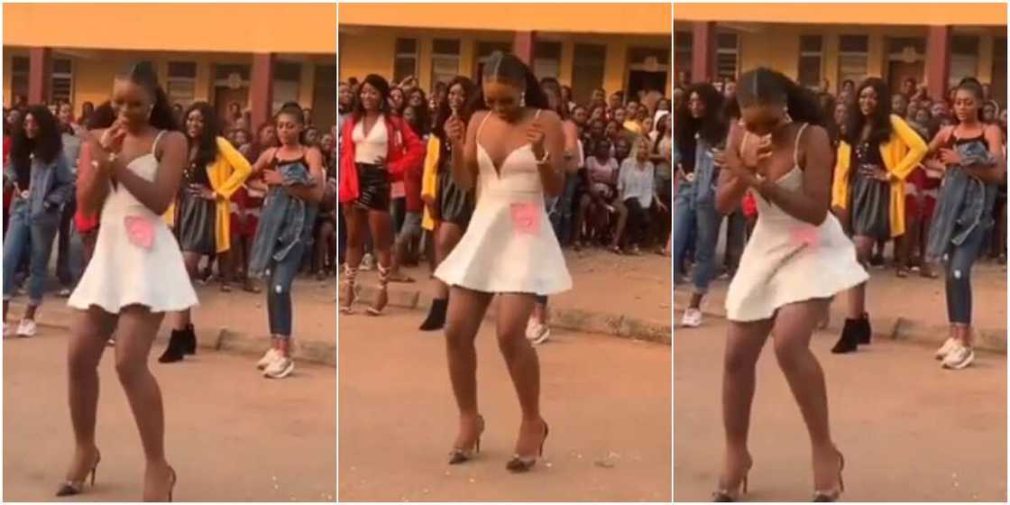 The Nigerian lady wowed many with her dancing skills. The Nigerian lady wowed many with her dancing skills.