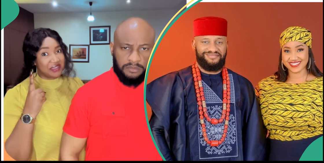 Yul Edochie and Judy play like kids