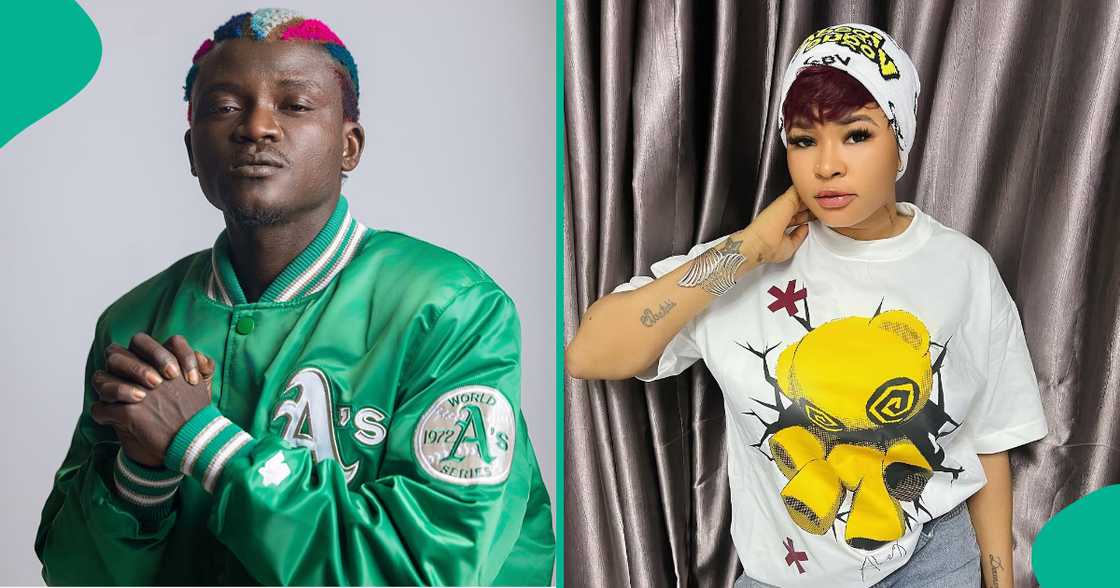 Nigerian singer Portable catches cruise after reacting to Queen Dammy's video.