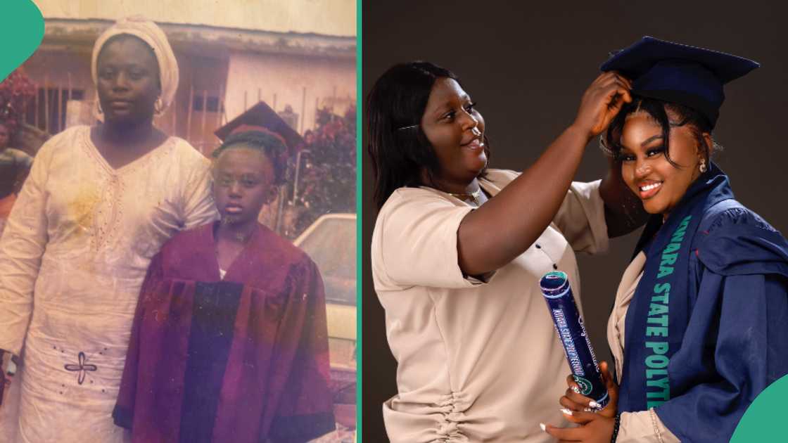 Lady celebrates her graduation from Kwara State Polytechnic. Lady celebrates her graduation from Kwara State Polytechnic.