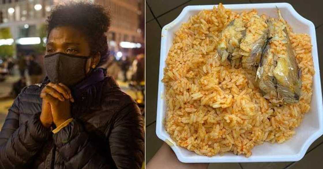 Lady shares photo of food she cooked for new boyfriend