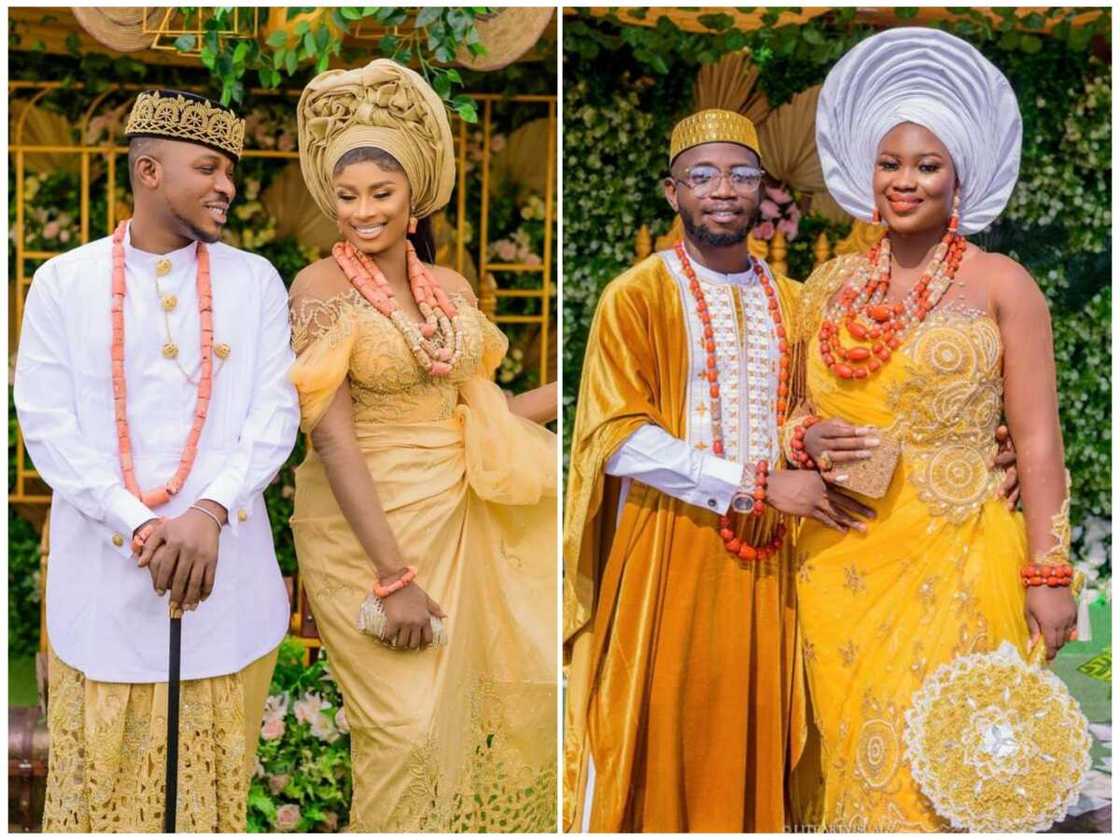 Igbo traditional wedding attire for bride and groom Igbo traditional wedding attire for bride and groom