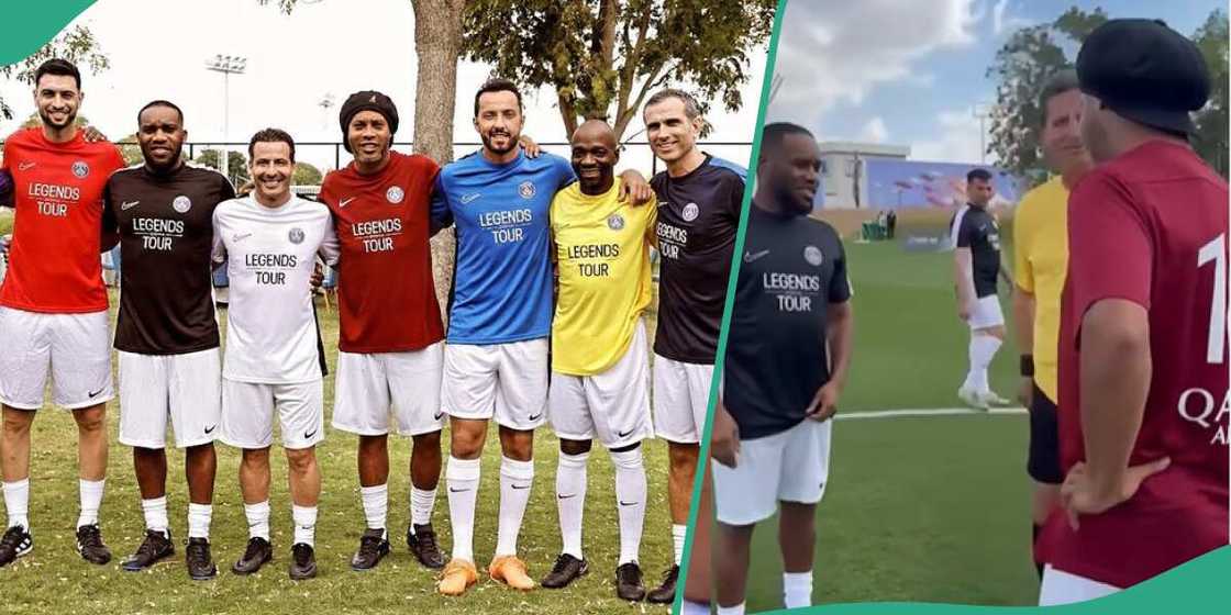 Jay Jay Okocha and Ronaldinho Jay Jay Okocha and Ronaldinho