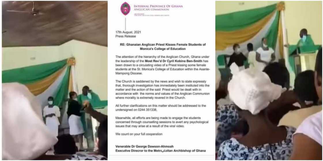 The Anglican Church of Ghana has released a statement about the viral video The Anglican Church of Ghana has released a statement about the viral video