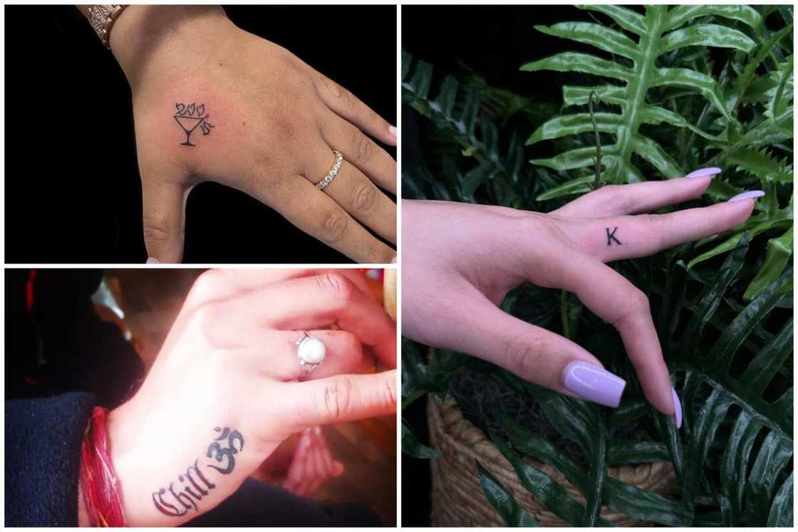 women's unique hand tattoos