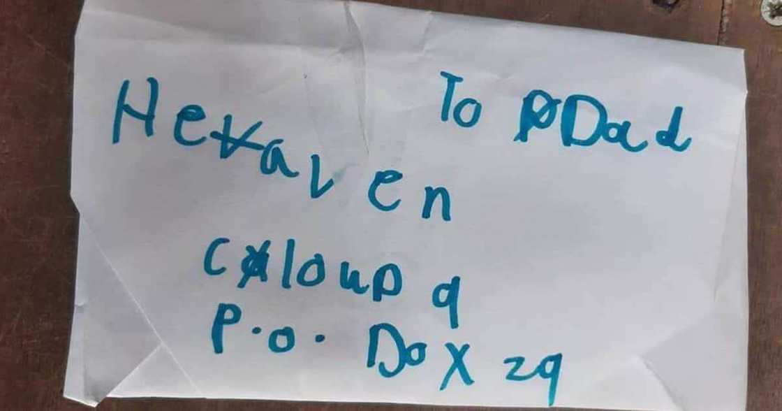 The little girl's letter to her dad in heaven The little girl's letter to her dad in heaven