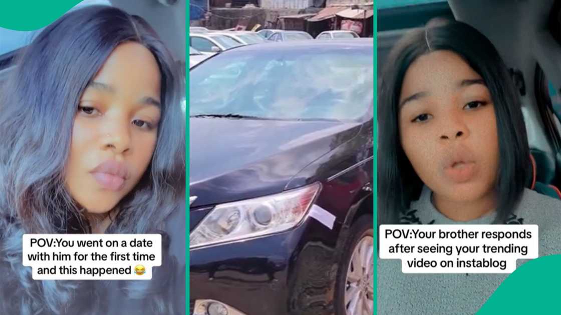 Awkward first date captured on video as Nigerian woman films man's car breaking down