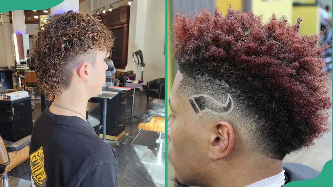 Faux hawk with textured Afro Faux hawk with textured Afro