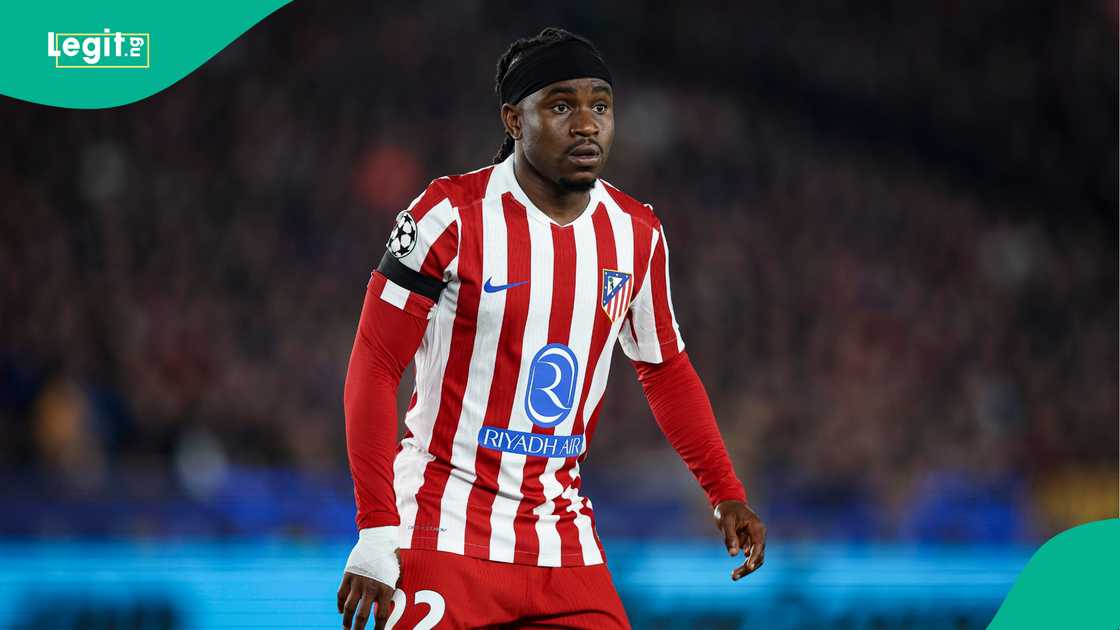 Ademola Lookman, Atletico Madrid, UEFA Champions League, Spain. Ademola Lookman, Atletico Madrid, UEFA Champions League, Spain.