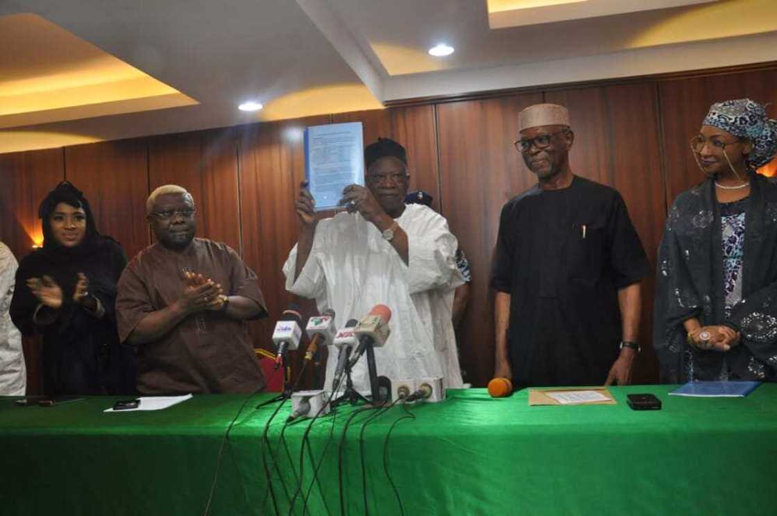 John Odigie-Oyegun, Abdullahi Adamu, APC Presidential Primary, Screening John Odigie-Oyegun, Abdullahi Adamu, APC Presidential Primary, Screening